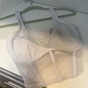 Alo White Mesh Corset Top